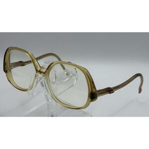 Euramco Vintage Oversized Eyeglasses Amber Square USA 135